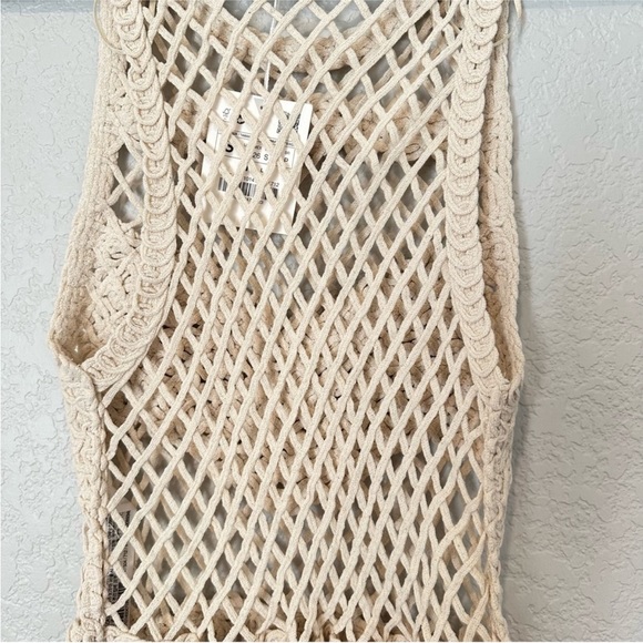 Zara limited edition crochet cotton fringed top - Picture 8 of 11